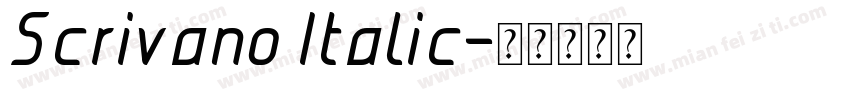 Scrivano Italic字体转换